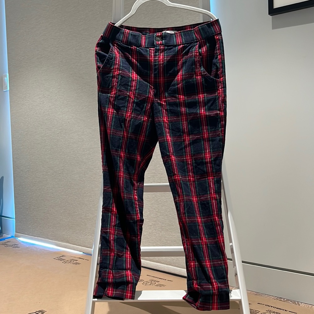 Hollister Blue & Red Plaid Pants
